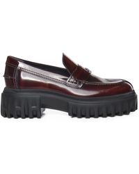 Hogan - H700 Chunky-Sole Leather Loafers - Lyst