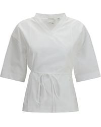 Calvin Klein - Lynn Tie-Waist Short-Sleeve Shirt - Lyst