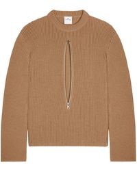 Courreges - Zip-Detailing Wool Sweater - Lyst