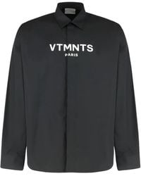 Vetements - Camisa de algodón con logo estampado - Lyst