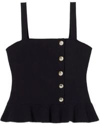 Claudie Pierlot - Ruffled Knitted Top - Lyst