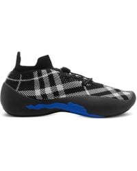 Burberry - Check Knit Neptune Sneakers - Lyst