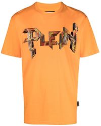 Philipp Plein - Ss Chrome Rhinestone-embellished T-shirt - Lyst