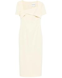 Roland Mouret - Square-neck Twisted Maxi Dress - Lyst