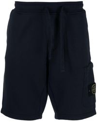 Stone Island - Compass-patch Cotton Jersey Shorts - Lyst