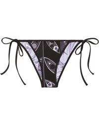 Emilio Pucci - Abstract Print Tied Bikini Bottom - Lyst