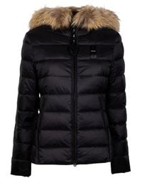 Blauer - Fur-Trim Hooded Puffer Jacket - Lyst