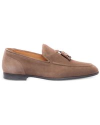 Testoni - Tassel-Detail Suede Loafers - Lyst