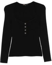 Maje - Maglione Con Scollo Ampio - Lyst