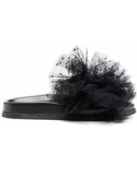 Red(V) - Point D'Esprit Tulle Slip-On Sandals - Lyst