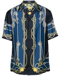 Versace - Seidenhemd mit Nautical-Print - Lyst