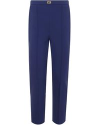 Elisabetta Franchi - Pantalones con placa del logo - Lyst