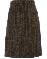 Fendi - Tweed A-Line Skirt - Lyst