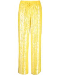 P.A.R.O.S.H. - Sequined Wide-leg Trousers - Lyst