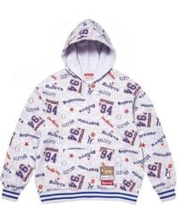 Supreme - X Mitchell & Ness Nba Logo-Print Zip-Up Hoodie - Lyst