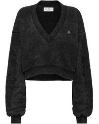 Philipp Plein - Washed V-Neck Sweatshirt - Lyst