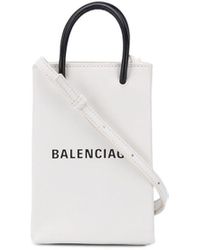 Balenciaga Telefoonhoes Met Schouderband - Wit