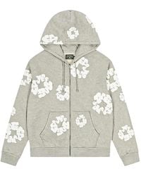 DENIM TEARS - Wreath Zip Hooded Sweatshirt - Lyst