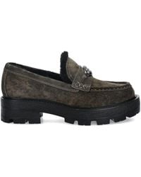 Guess - 45Mm Logo-Plaque Loafers - Lyst