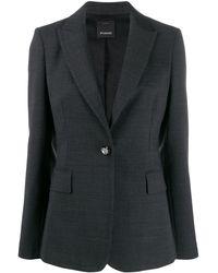 Pinko Blazer à carreaux - Gris