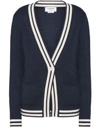 Thom Browne - Tuck-Stitch V-Neck Cardigan - Lyst