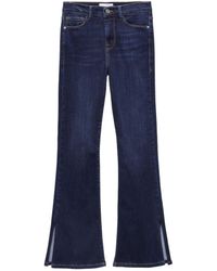 FRAME - Le Mini Boot Slit High-rise Flared Jeans - Lyst