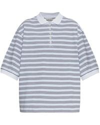 Rohe - Striped-Pattern Buttoned Polo Shirt - Lyst
