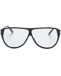 Saint Laurent - Gaspar Pilot-Frame Sunglasses - Lyst
