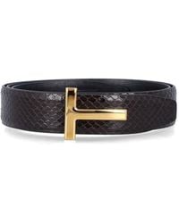 Tom Ford - T-Buckle Reversible Belt - Lyst
