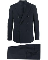 Tonello Double-breasted Tailored Suit - Blue