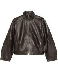 St. Agni - Cocoon Zip Leather Jacket - Lyst