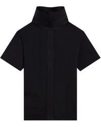 Givenchy - T-Shirt With Poplin Collar - Lyst