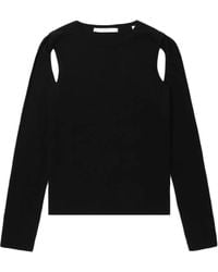 Helmut Lang - Pull En Maille Fine À Découpes - Lyst