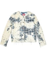 DIESEL - Chaqueta vaquera con motivo pied de poule - Lyst