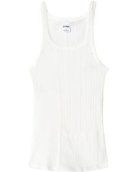 RE/DONE - Mixed-panel Ribbed Tank Top - Lyst