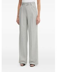 Fracomina - Pantalon À Fines Rayures Et Détail Plissé - Lyst