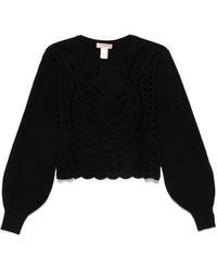 Twinset - Crochet-Panel Sweater - Lyst