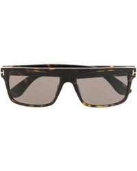 Tom Ford - Square-Frame Tortoiseshell Sunglasses - Lyst