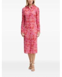 Patrizia Pepe - Buttoned Patterned Midi Dress - Lyst