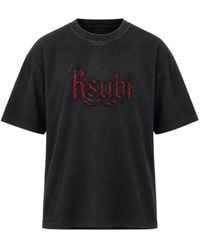 Ksubi - Paise Ekcess Logo-Embroidered Faded T-Shirt - Lyst