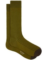 Paul Smith - Chaussettes En Maille À Design Côtelé - Lyst