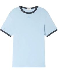 Sandro - Two-Tone Patch T-Shirt - Lyst