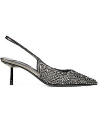 Le Silla - Crystal-Embellished Mesh Pumps - Lyst