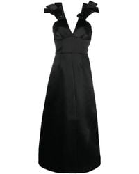 Jil Sander - Bow-Detail Midi Dress - Lyst