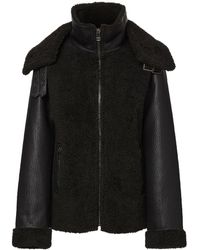 Unreal Fur - Shearling-panelled Bomber Jacket - Lyst