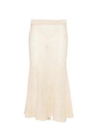 KHAITE - Inaya Crochet-Knit Midi Skirt - Lyst