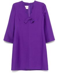 Valentino Garavani - Bow-Detail Mini Dress - Lyst