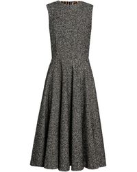 Dolce & Gabbana - Dolce & Gabbana Chevron Print Heavy Crepe Cocktail Dress - Lyst
