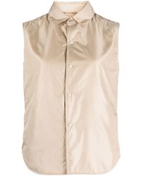 Aspesi - Shimmer Press-Stud Fastening Gilet - Lyst