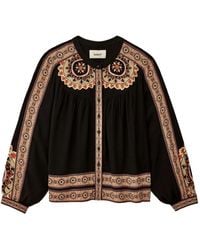 Ba&sh - Ba&Sh Valda Blouse With Ochre Print - Lyst